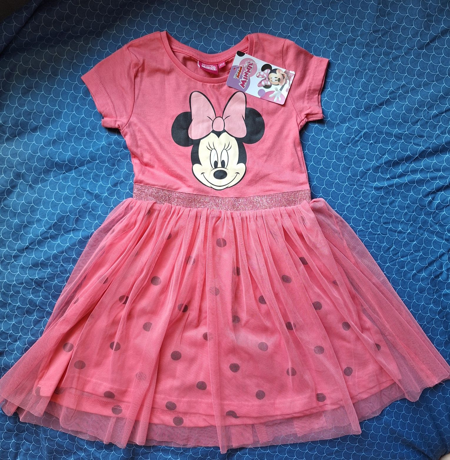 Nowa sukienka z Myszką Minnie na lato rozmiar 104
