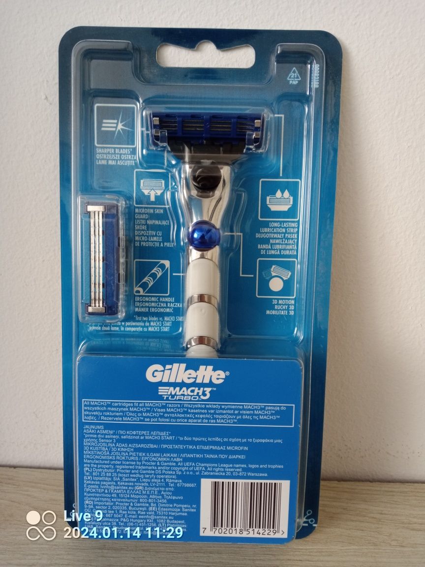 Nowa maszynka Gillette Mach3 Turbo