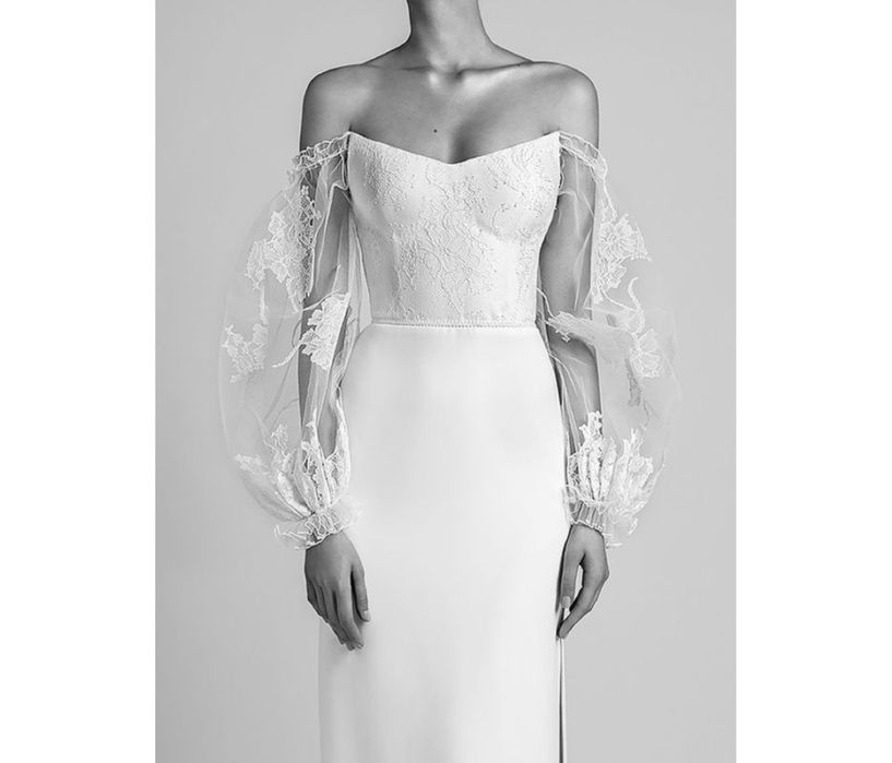 Весільна сукня вузька мінімалістична модель Alon Livne