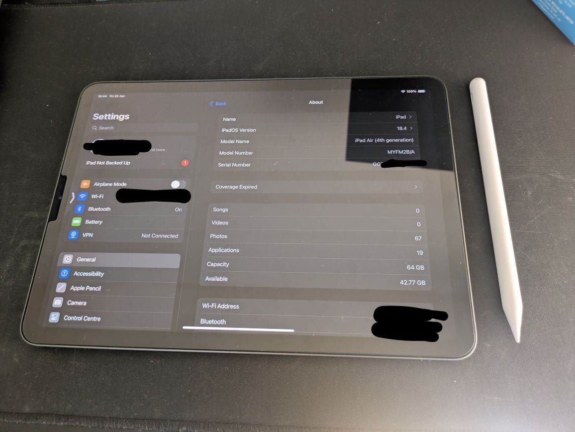 Apple iPad Air 4 (2020, WiFi) inc. caneta, capa e p