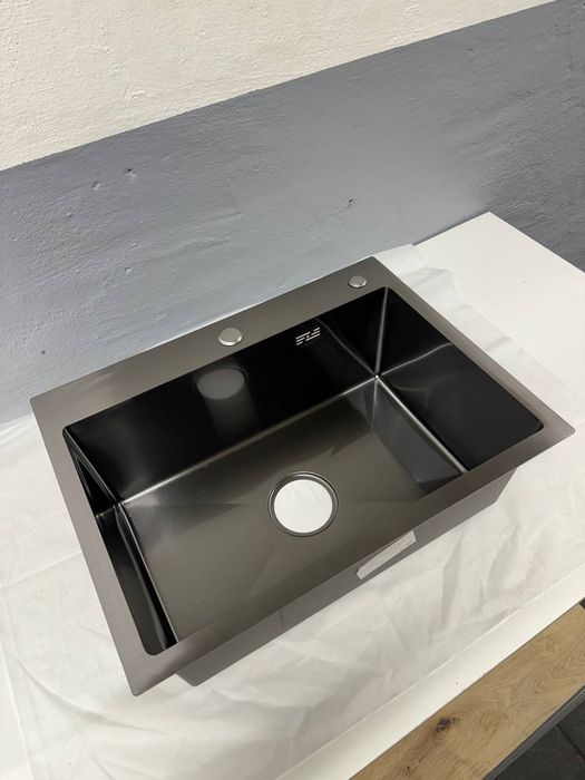 Кухонная мойка 58*43 PVD черная Valeso Handmade ( 3,0/0,8)