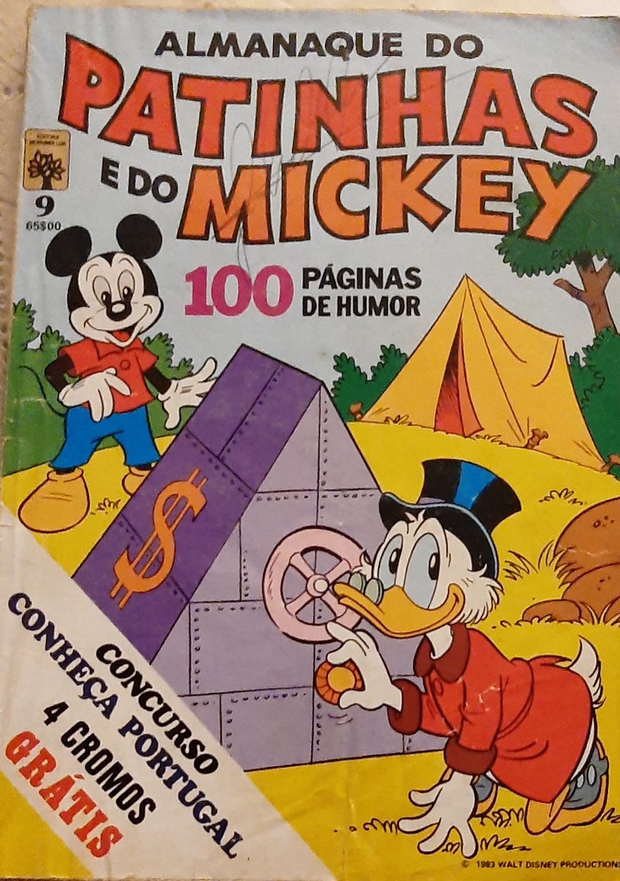 Livro BD Almanaque do patinhas e mickey de 1983 n 9