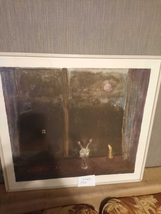 Obraz za szybą w białej ramie duży 71x66cm