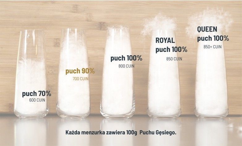 Kołdra AMZ SILVER letnia puch 90% 220x240cm Srebrzysty krem