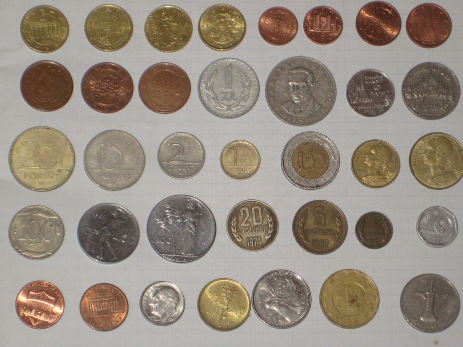 Монета набор 58шт Коллекция страны мира разных годов