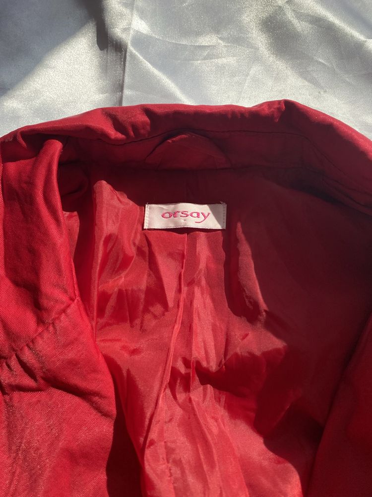 Czerwony płaszcz płaszczyk XS 34 orsay vintage