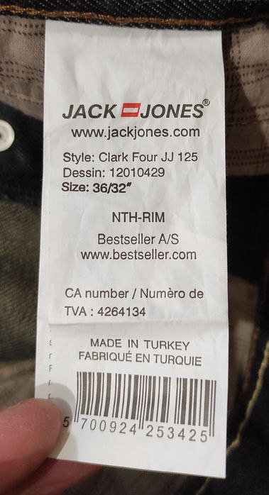 W36L32 Jack&Jones оригінальні чоловічі джинси