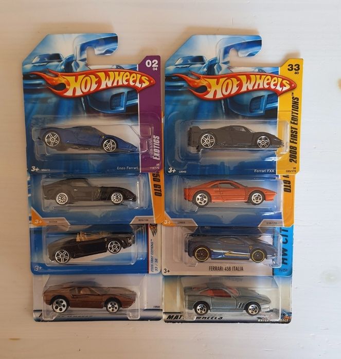 Zestaw Ferrari Hot Wheels Enzo, FXX, GTO, 458, F430