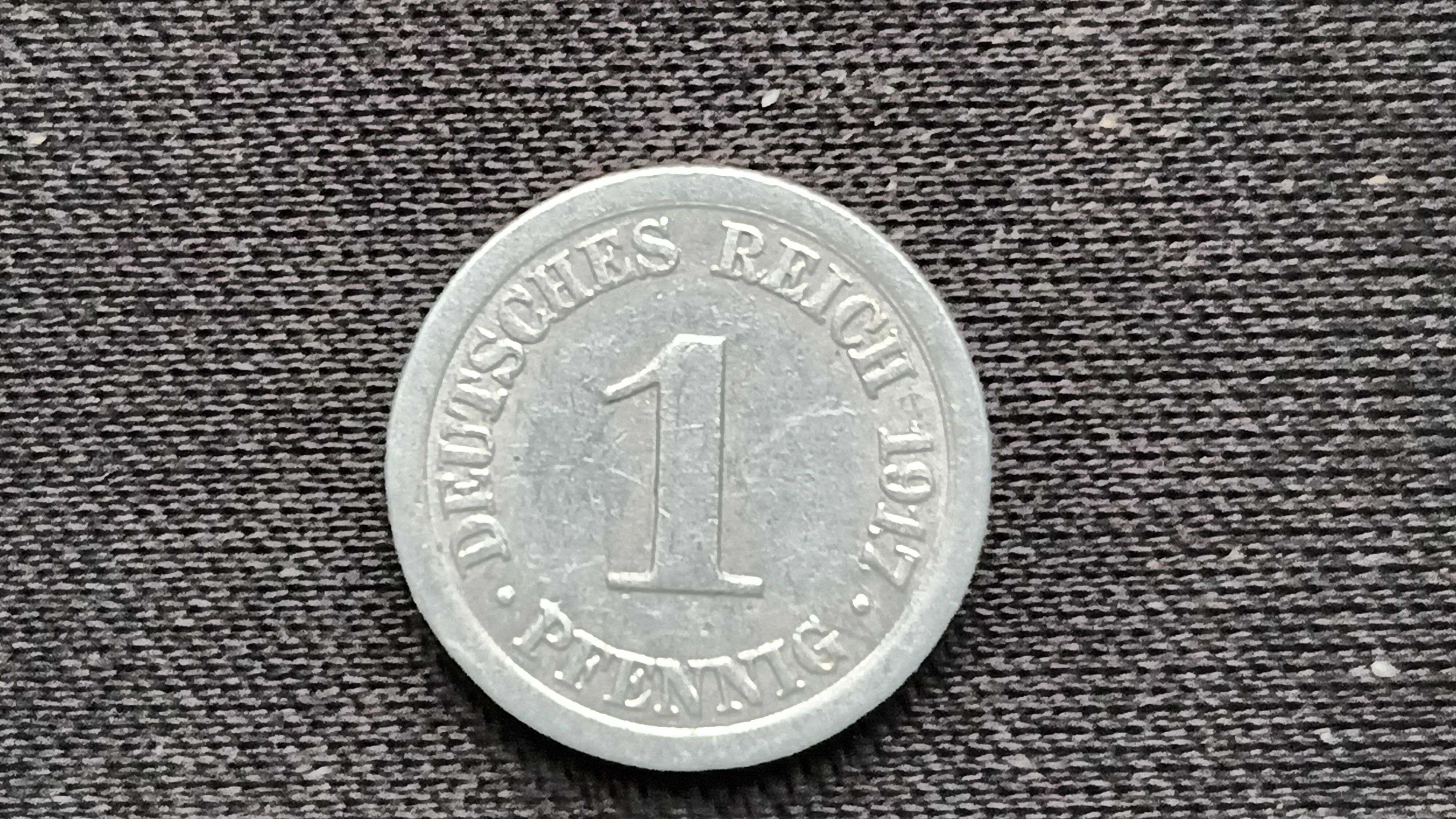 1 Pfennig Kaiserreich 1917 Aluminium J.300