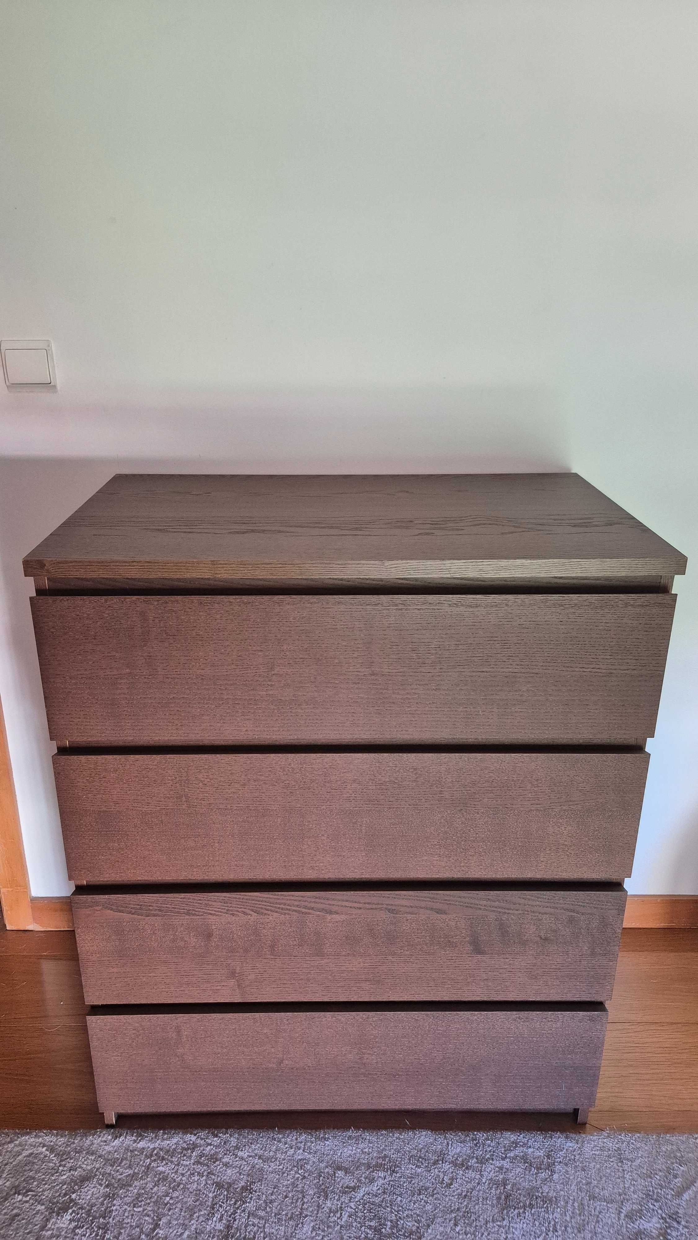 Cómoda e 2 mesinhas de cabeceira MALM IKEA