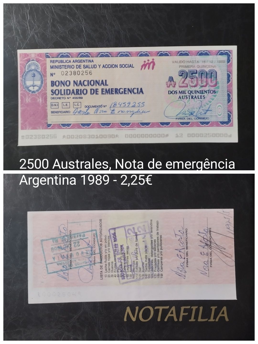 Notas estrangeiras