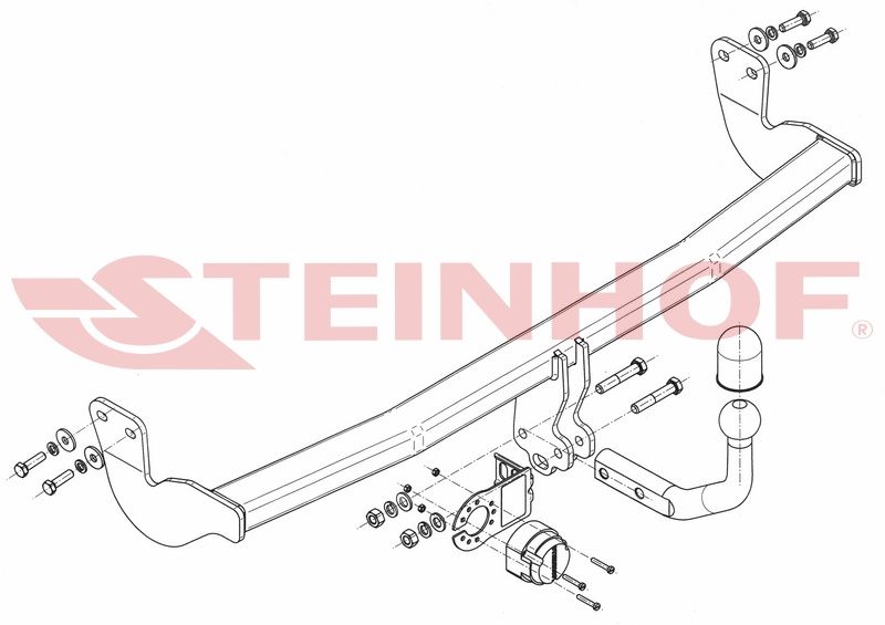 HAK HOLOWNICZY + Moduł 7pin do Citroen DS3 od 2009 do 2016