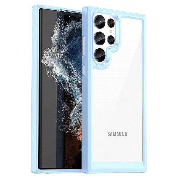 Etui Outer Braders z elastyczną ramką do Samsung Galaxy S23 Ultra nieb