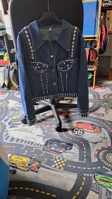 Katana jeansowa z dżetami