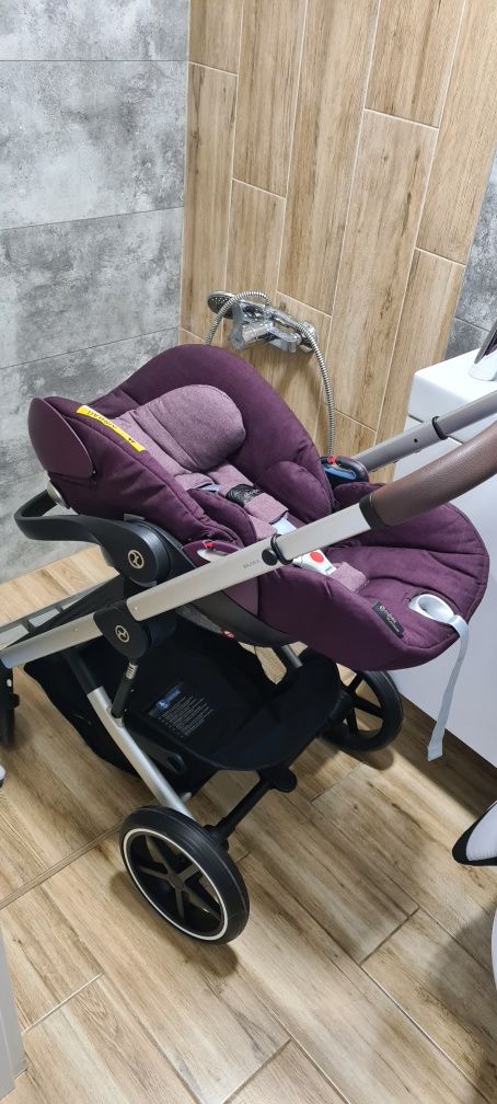 Fotelik Cybex cloud q + Baza isofix + Śpiworek gb + Adaptery do wózka