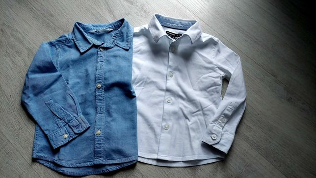 Koszula r.92 biała Reserved niebieska HM