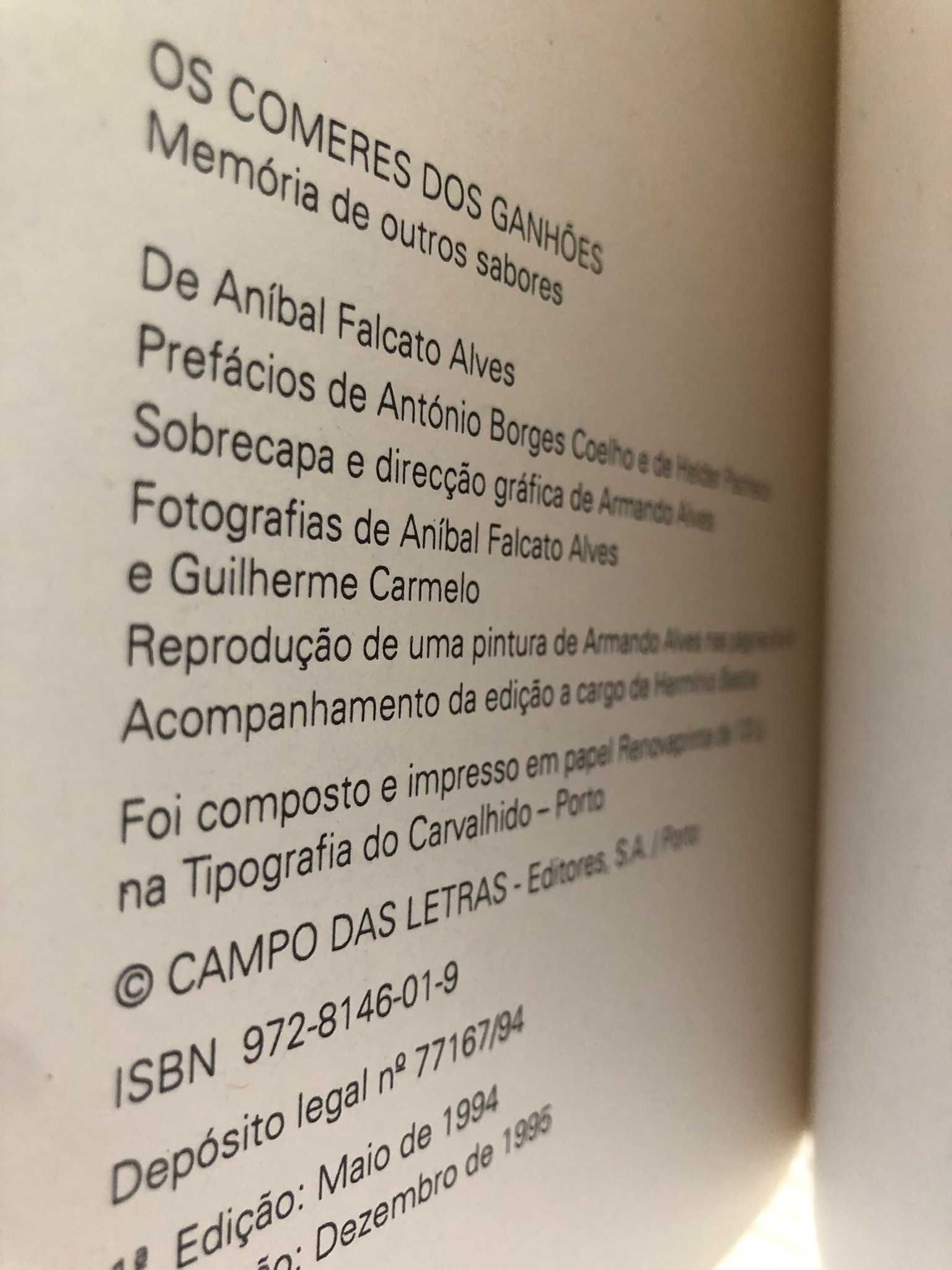 Os Comeres dos Ganhões - 2ª Edição - Aníbal Falcato Alves