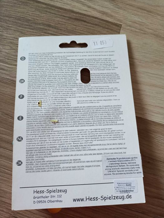 Grzechotka drewniana z firmy Hess Spielzeug