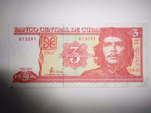 Nota de Che Guevara de Cuba antiga. Como nova.