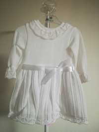Sukienka wizytowa biała dziewczęce rozmiar 68