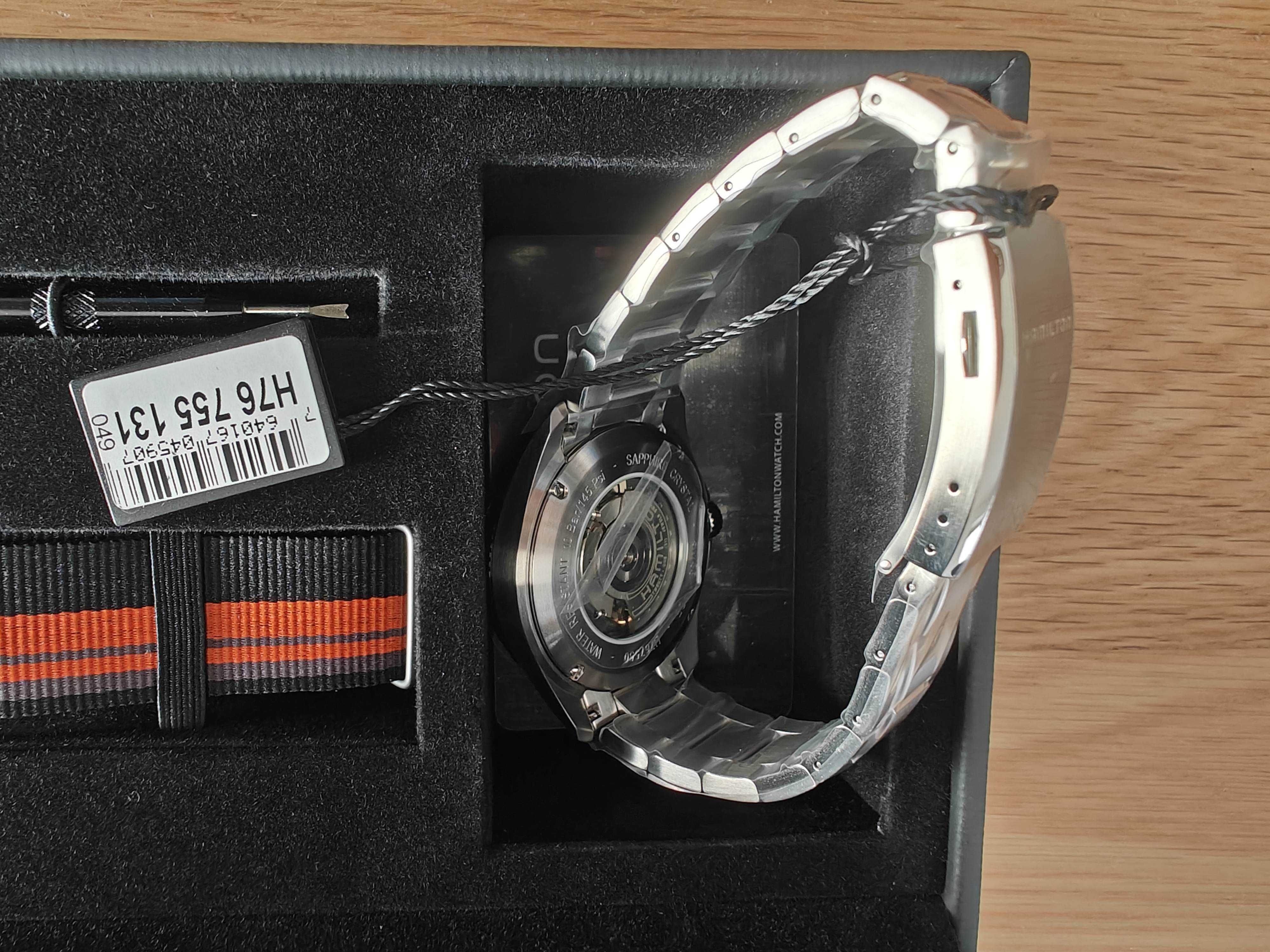 NOWY Zegarek automatyczny Hamilton Khaki Aviation Pilot GMT Auto
