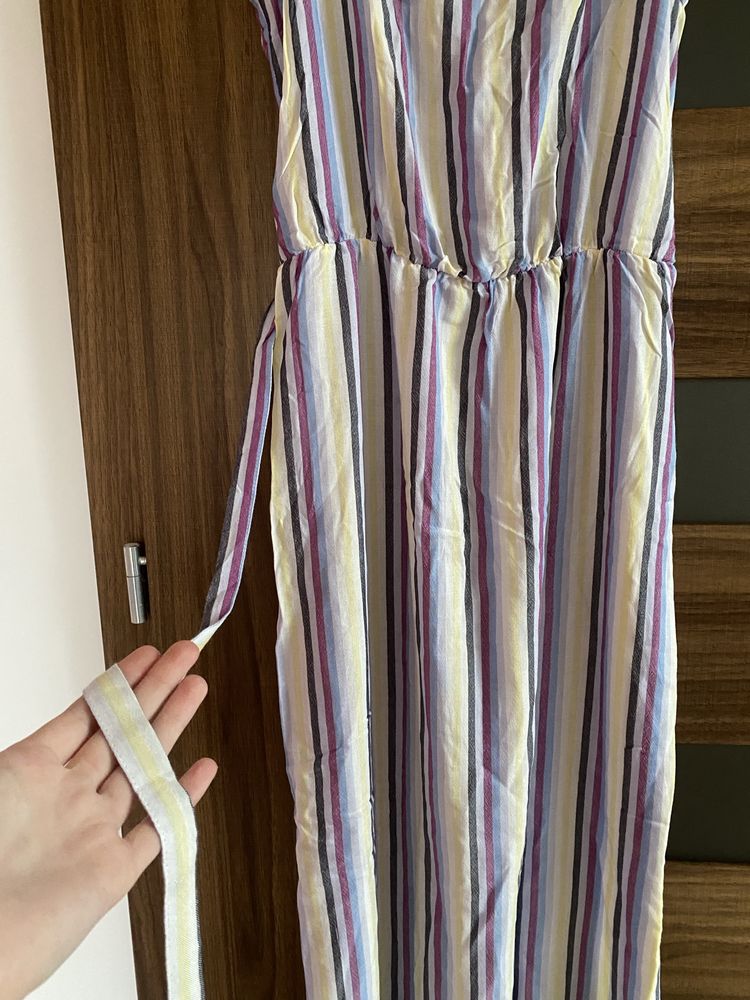 letnia sukienka maxi w paski marki coalition
