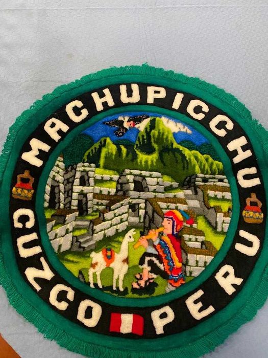 Pequeno Tapete Redondo - Artesanato Peru