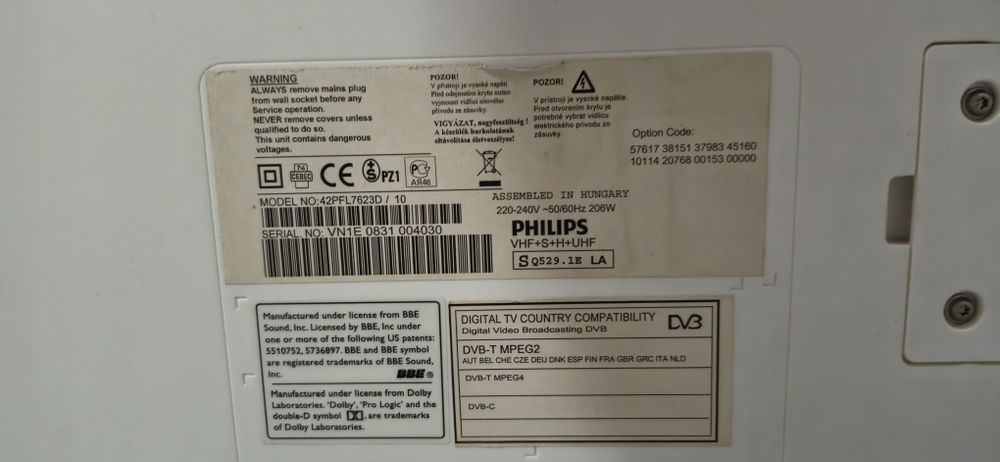 Telewizor philips 42 cale z ambilght  i pilotem