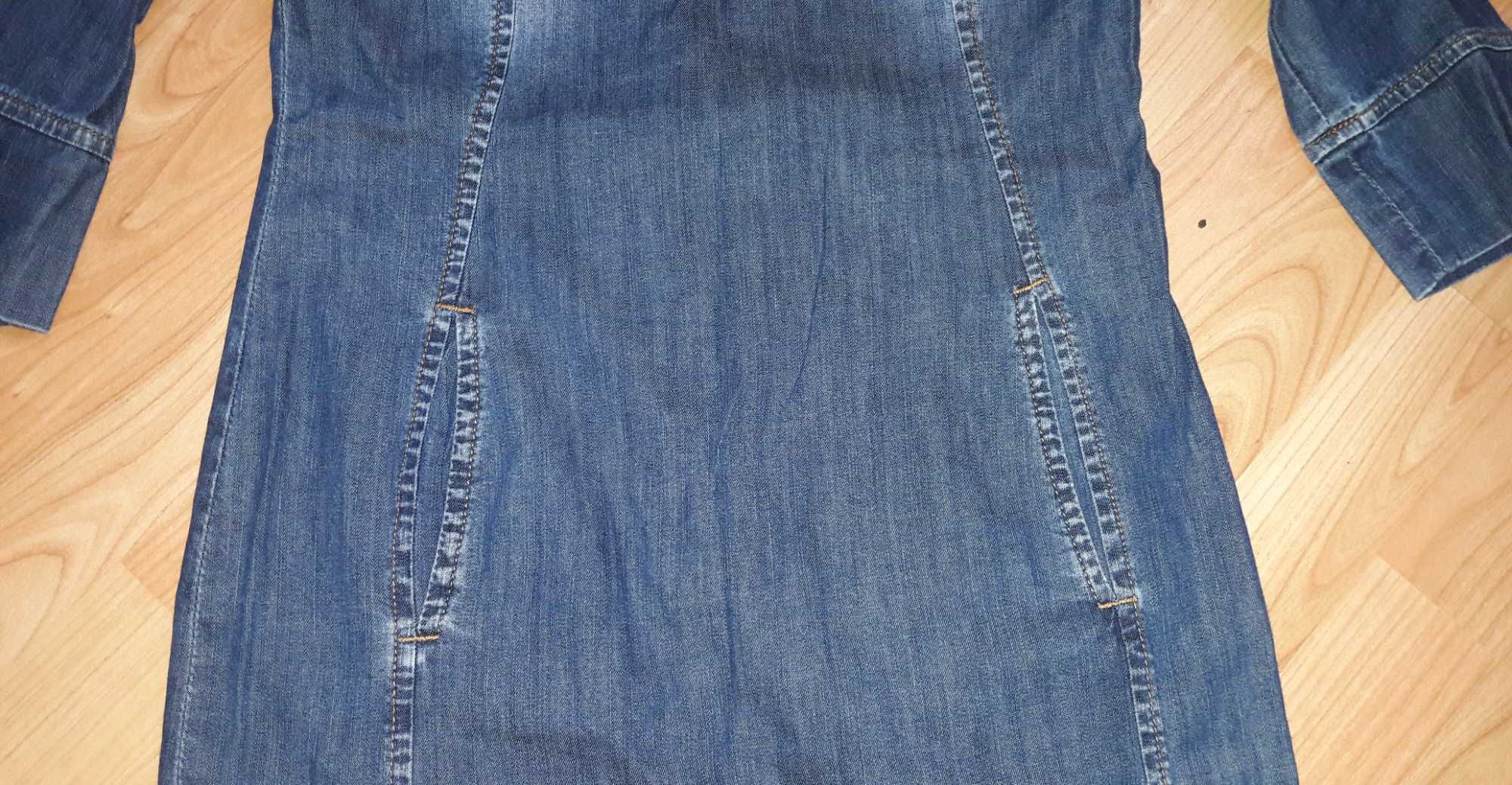 Jeansowa ołówkowa sukienka jeans Blueways M