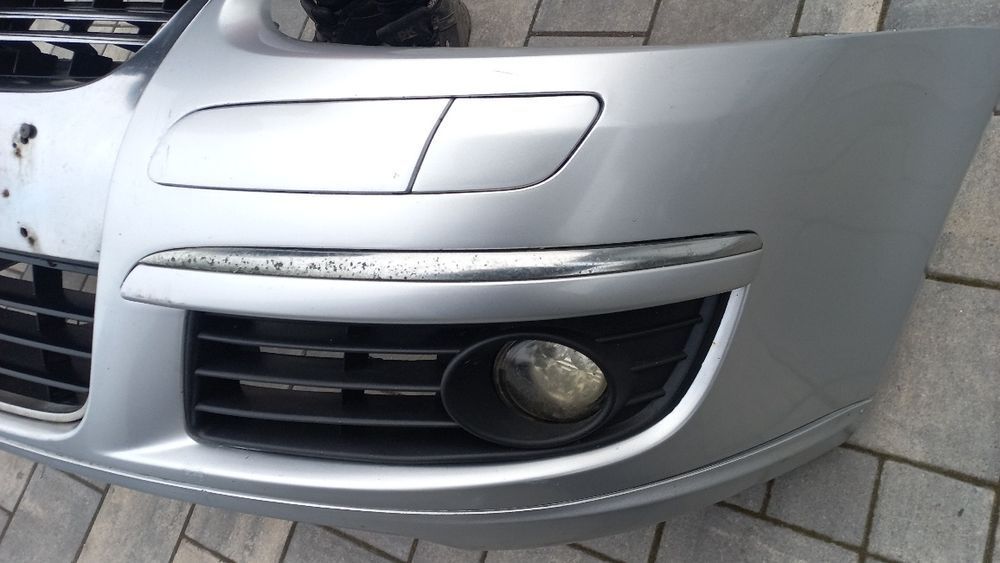 golf 5 kombi v jetta 05-10 zderzak przód przedni srebrny la7w spryski