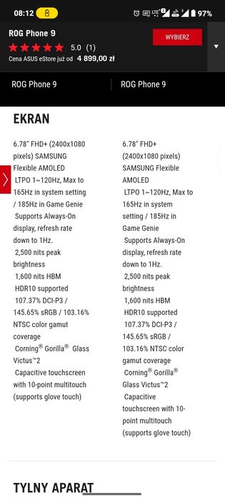 Sprzedam telefon gamingowy ROG Phone 9