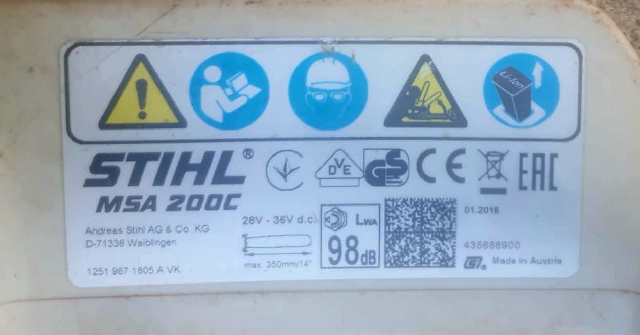 piła akumulatorowa Stihl MSA 200C