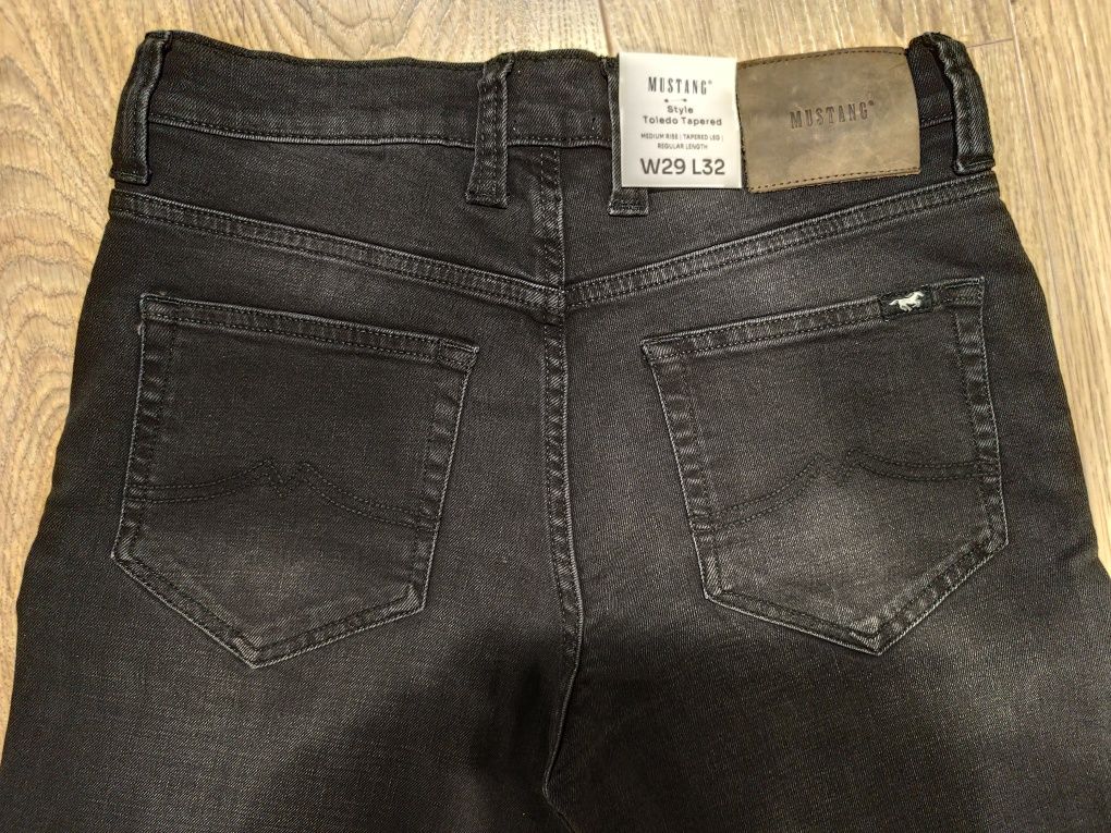 Mustang spodnie męskie jeans dżins Toledo tapered czarne nowe 29/32