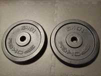 Talerze do treningu 2×10 kg.