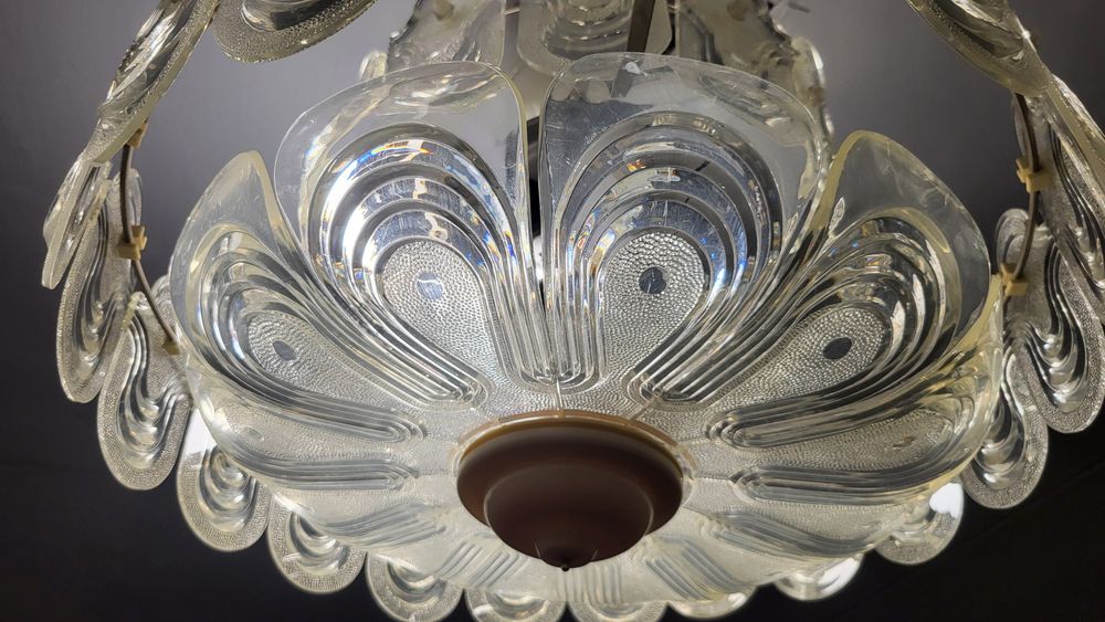 Люстра под хрусталь (пластик) времен СССР