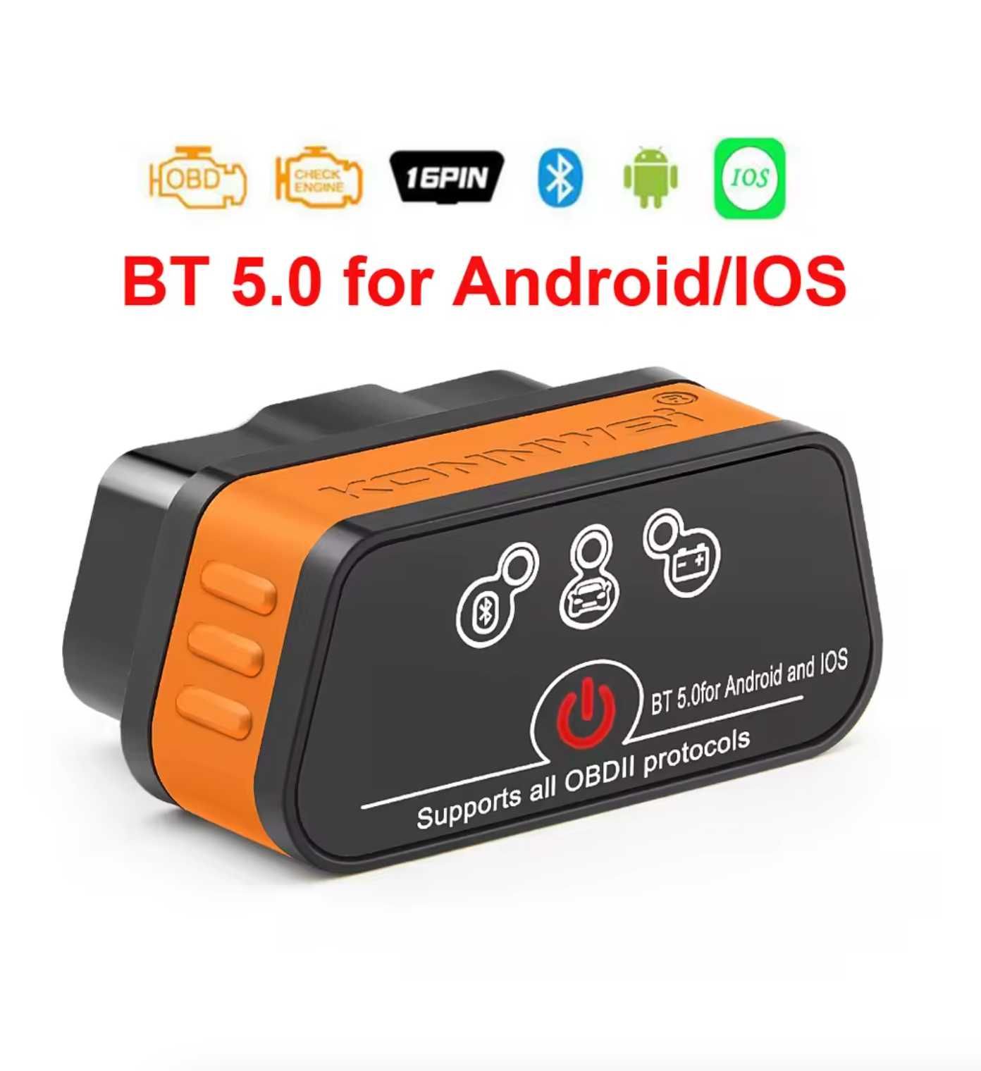 Діагностичний сканер для авто Vgate iCar2 ELM327 OBD2 Bluetooth 5.0