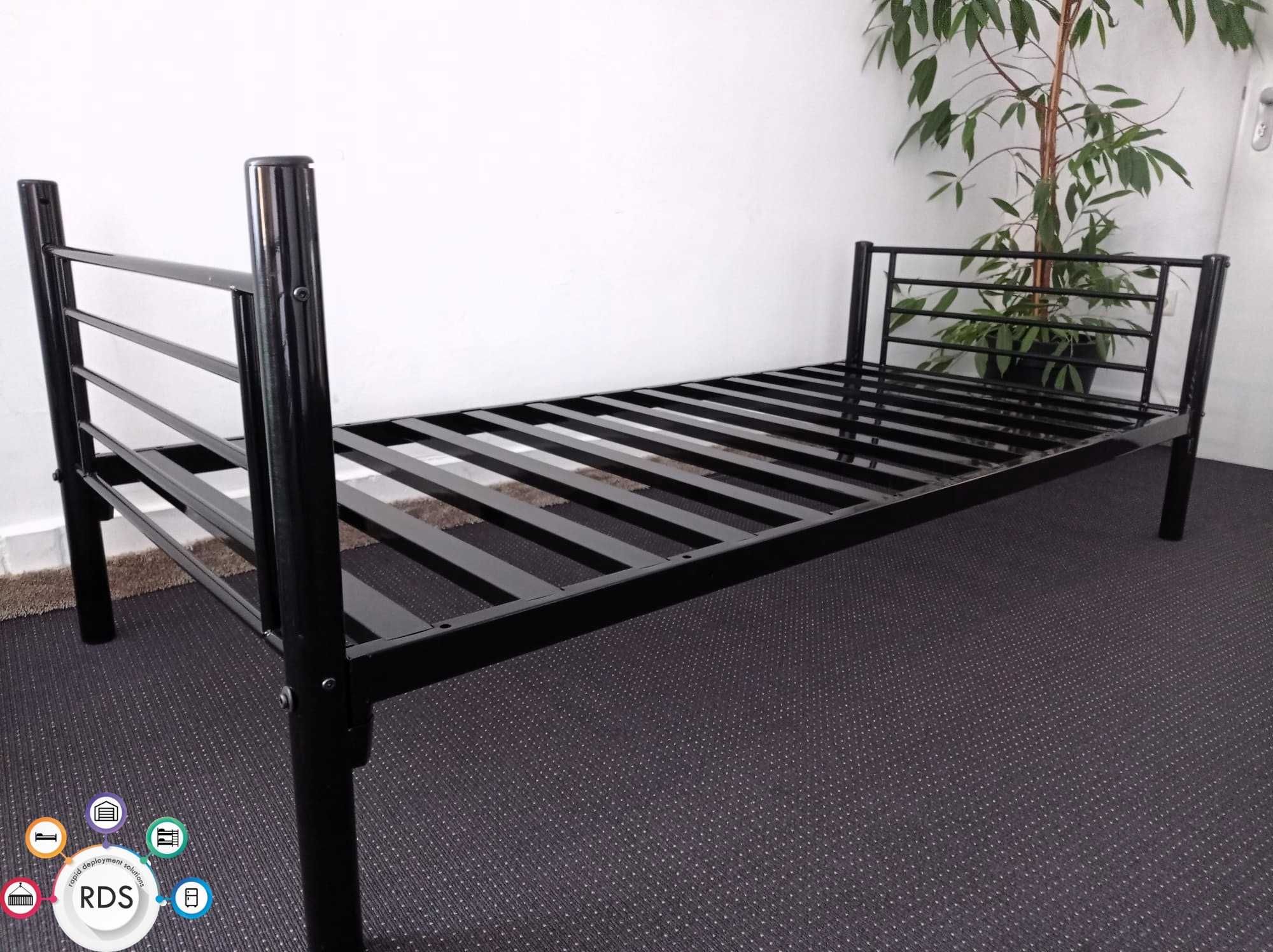 Łóżko metalowe pojedyncze lub piętrowe wojskowe pracownicze 90x200 cm