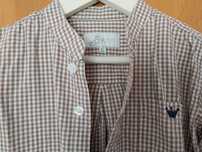 Camisa vichy castanho tam 6