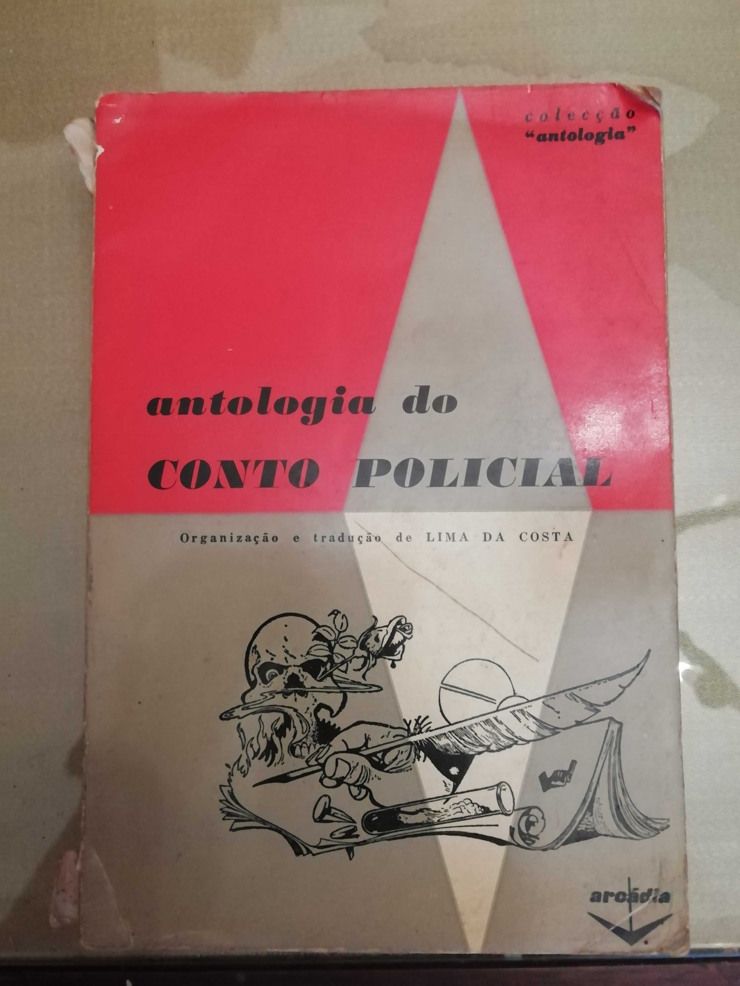 História e antologia do conto policial. Lote de 6 livros. Anos 40/60