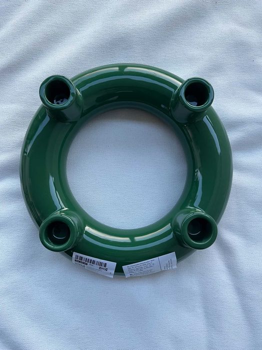 IKEA VINTERFINT Świecznik ciemnozielony 8 cm