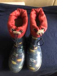 Дитячі гумові чоботи на дощ розмір 25 до 16см резинові сапоги