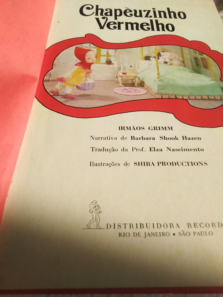 Livro infantil , Chapéuzinho Vermelho, dos Irmãos Grimm, antigo
