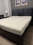 Łóżko do sypialni seria malm ikea z materacami
