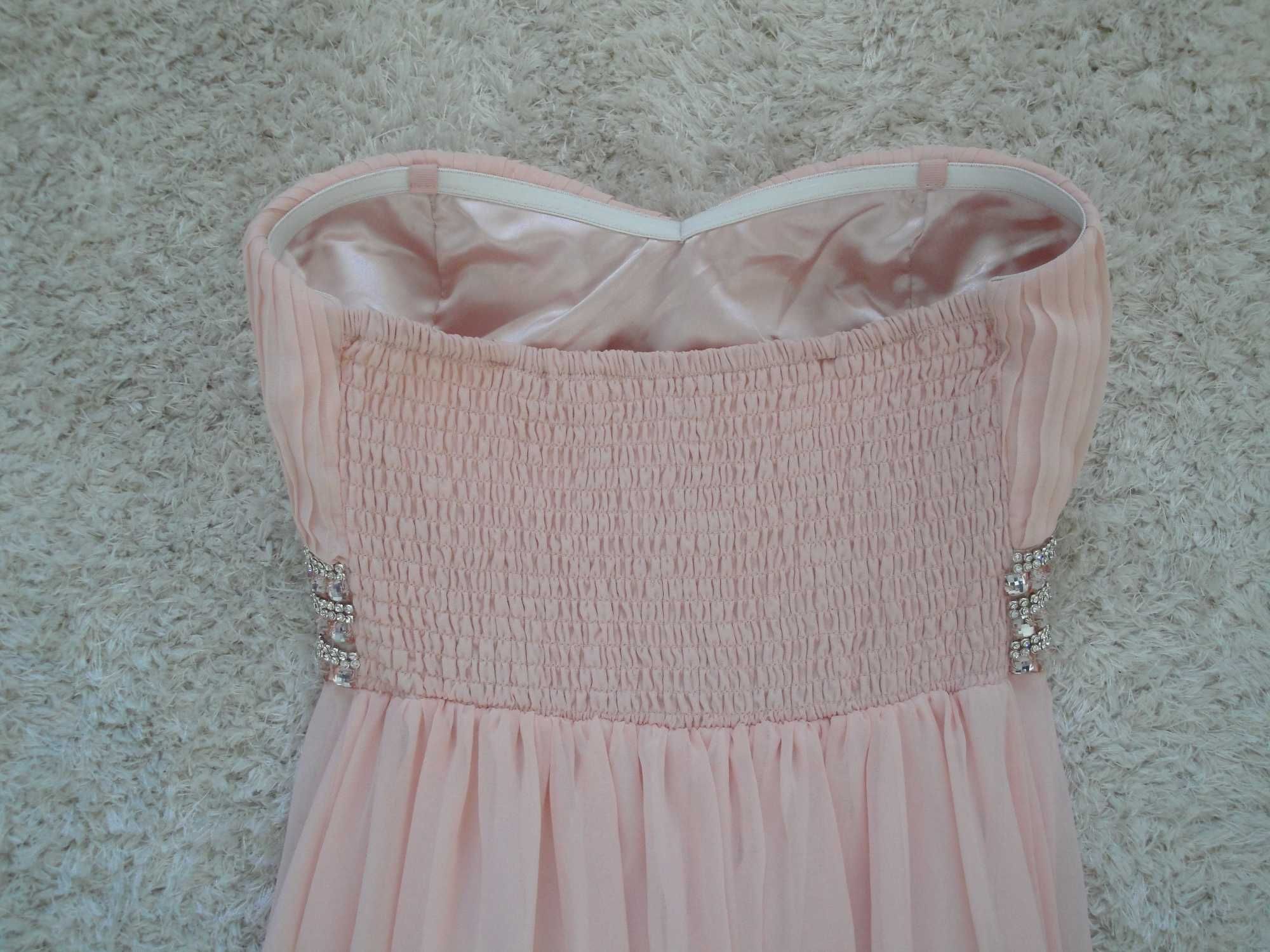 Vestido Rosa Claro Cerimónia/Festa S/M