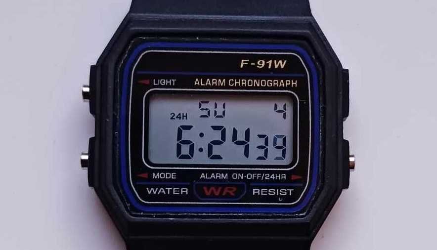 zegarek męski elektroniczny F-91W , retro vintage , nowy ale bez paska