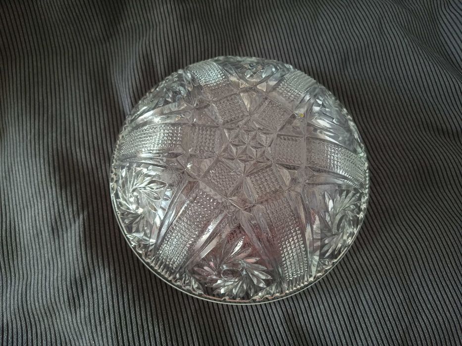 talerz, misa ze szkła kryształowego, średnica 22cm