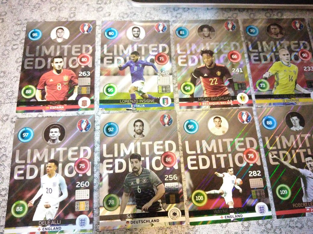 Karty limited edition UEFA euro 2016 shiny Panini PREZENT