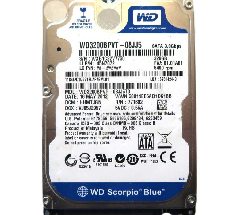 Жорсткий диск Western Digital Blue 320GB  SATA HDD