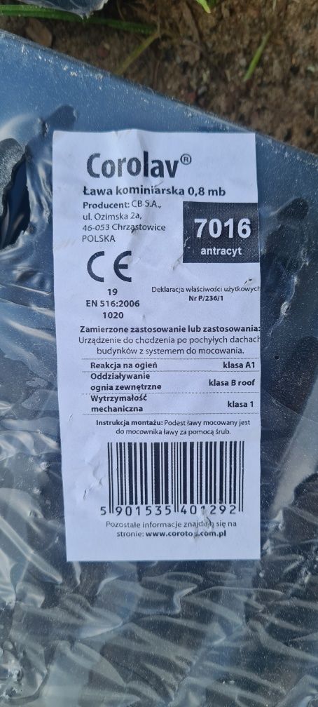 Ława/stopień kominiarski 7016 antracyt Creaton