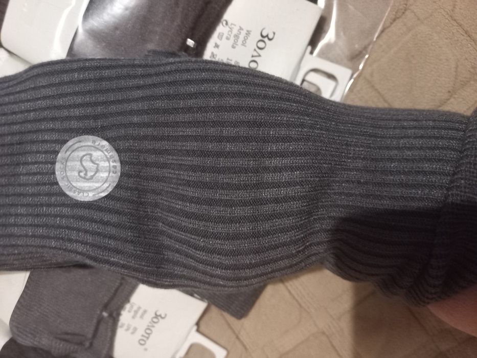 Шерстяні підколінники/гольфы в рубчик, єдиний розмір 36-41